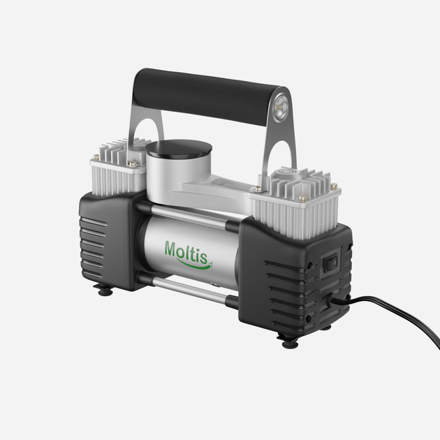 Автокомпрессор Moltis 10868 150 psi 25 А 90 л 2 цилиндра шланг 6 м с дефлятором клеммы 10010 - Фото 8 Автокомпрессор Moltis 10868 150 psi 25 А 90 л 2 цилиндра шланг 6 м с дефлятором клеммы 10010 - изображение 8