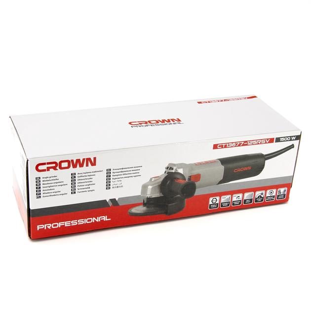 Угловая шлифмашина CROWN CT13677-125RSV - изображение 12