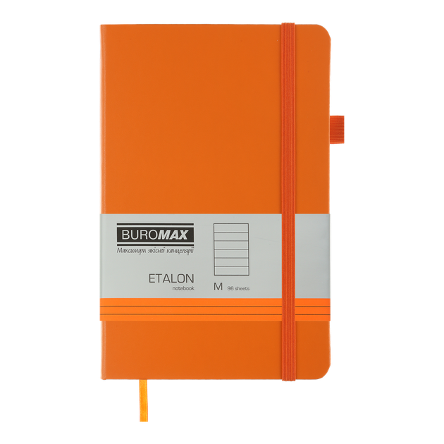 Книга записна Buromax Etalon 125*195мм 96 аркушів у лінію обкладинка штучна шкіра Помаранчева (BM.291260-11) - Фото 1 Книга записна Buromax Etalon 125*195мм 96 аркушів у лінію обкладинка штучна шкіра Помаранчева (BM.291260-11) - изображение 1