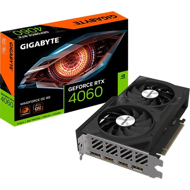 Відеокарта GF RTX 4060 8 GB GDDR6 Windforce OC Gigabyte (GV-N4060WF2OC-8GD) ( Black ) - изображение 14