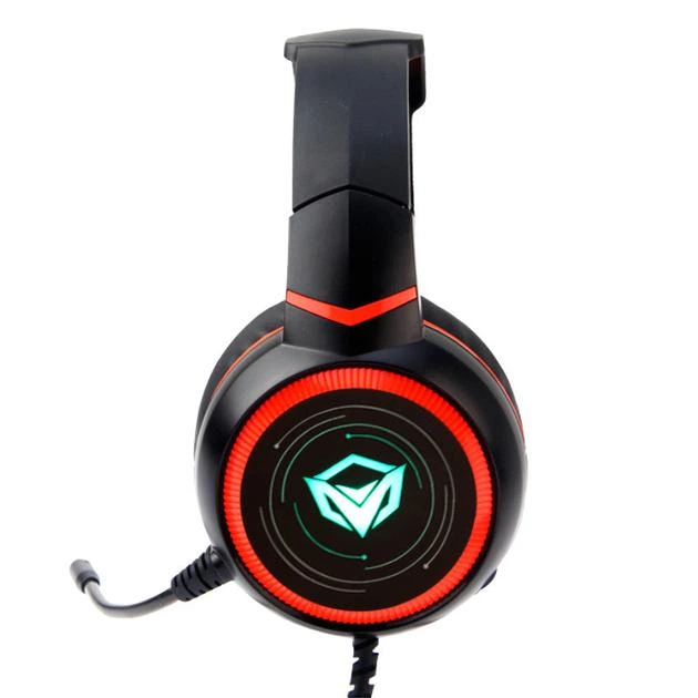Проводная игровая гарнитура MEETION Gaming Backlit HiFi MT-HP030, USB, 2.2m, black - Фото 2 Проводная игровая гарнитура MEETION Gaming Backlit HiFi MT-HP030, USB, 2.2m, black - изображение 2
