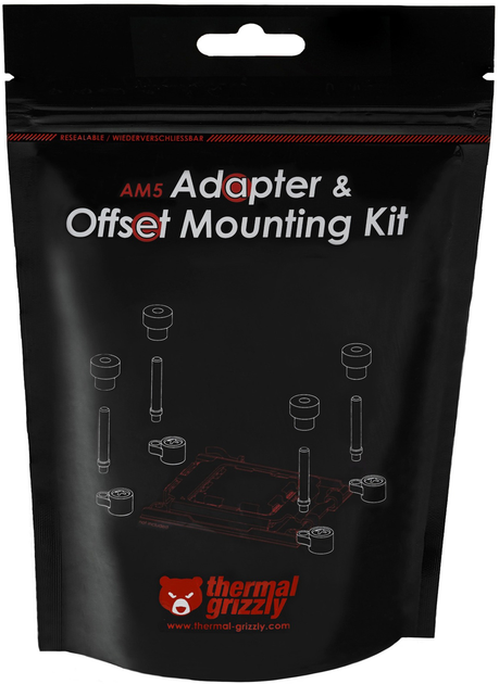 Монтажний комплект Thermal Grizzly AM5 Adapter & Offset Mounting Kit для AMD AM5 (TG-AD-AM5-MK) - зображення 7