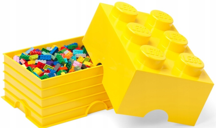 Контейнер у формі блоку LEGO Storage Brick 6 жовтий (40000802) (5711938247195) - зображення 3