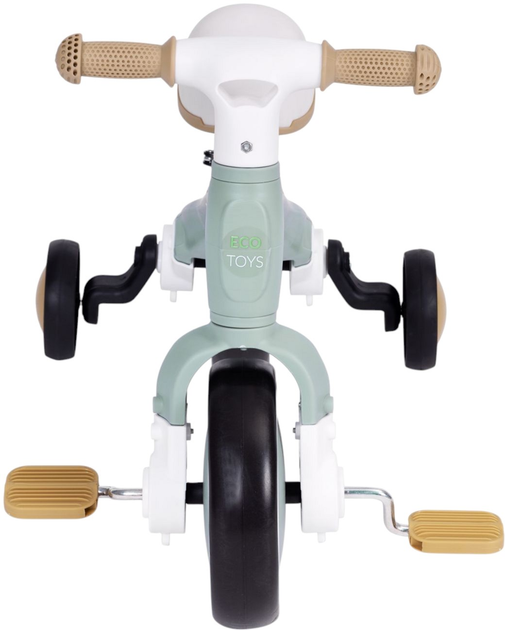 Rowerek biegowy z pedałami EcoToys treningowy kółka boczne 3w1 LC-V1359 Green (5905817003648) - obraz 6