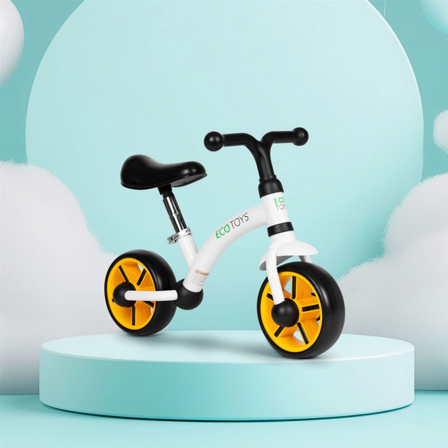Біговел EcoToys LC-V1252 White/Black (5905817006014) - зображення 9