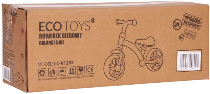 Біговел EcoToys LC-V1252 White/Black (5905817006014) - зображення 11