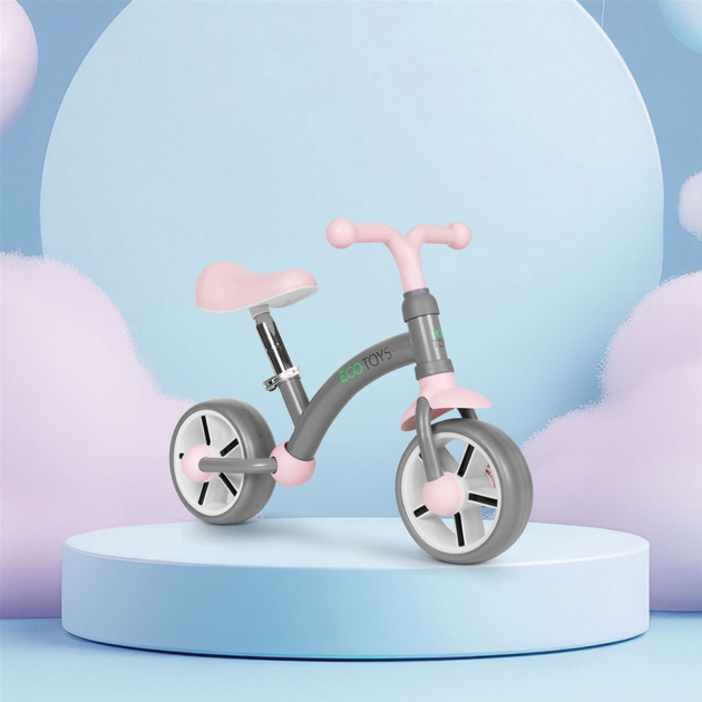 Біговел EcoToys LC-V1252 Grey/Pink (5905817006359) - зображення 10