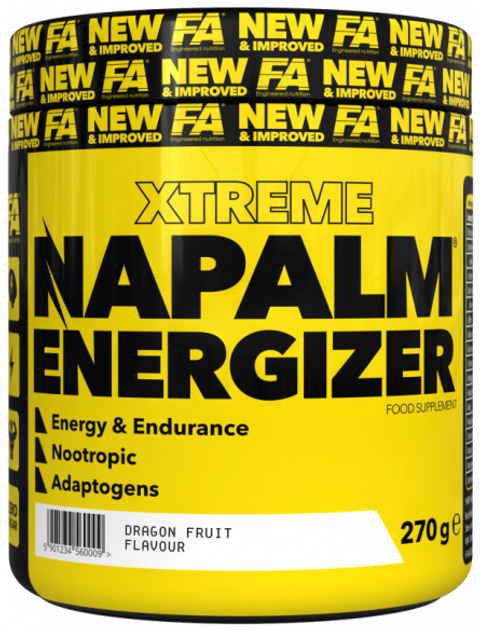 Креатин Fa Nutrition Xtreme Napalm Energizer Jar Mango-Lemon 270 г (5902448284910) - зображення 1