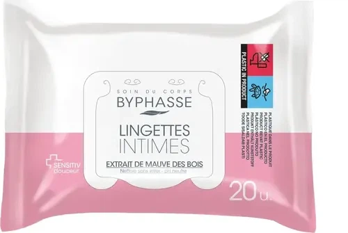 Серветки для інтимної гігієни Byphasse Sensitiv Douceur Intimate Wipes 20 шт - зображення 2