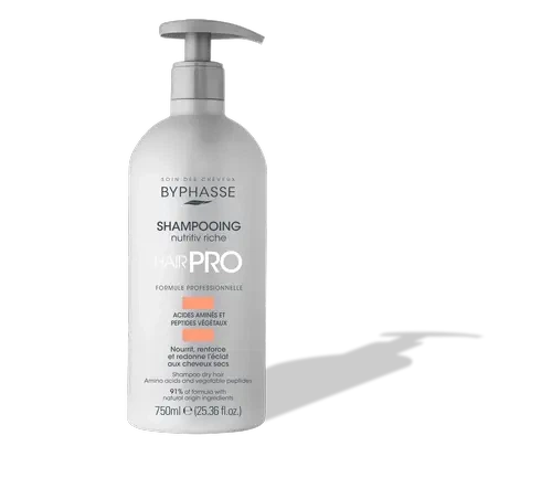 Шампунь для сухих волос Byphasse Hair Pro Shampoo Nutritiv Riche Dry Hair 750 мл - Фото 2 Шампунь для сухих волос Byphasse Hair Pro Shampoo Nutritiv Riche Dry Hair 750 мл - изображение 2
