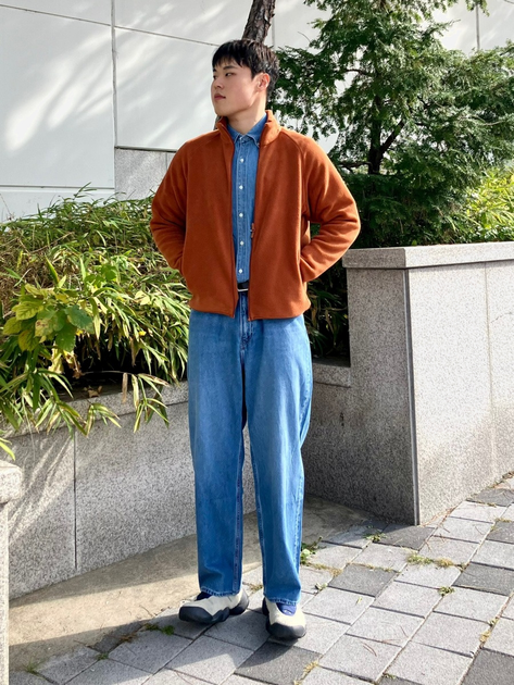 Куртка Шерпа демисезонная мужская Uniqlo 219202624 XL Оранжевая (1159826895) - изображение 2