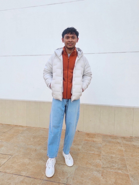 Куртка Шерпа демисезонная мужская Uniqlo 219202624 XL Оранжевая (1159826895) - изображение 9