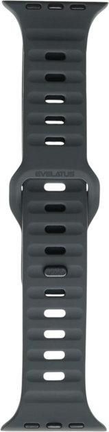 Ремінець Evelatus Sport Silicone Strap для Apple Watch Series 1/2/3/4/5/6/7/8/SE 38-41 мм Dark Grey (4752192077587) - зображення 1