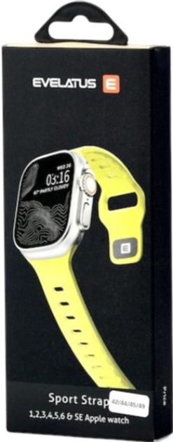 Pasek Evelatus Sport Silicone Strap do Apple Watch Series 1/2/3/4/5/6/7/8/SE 38-41 mm Gold (4752192077525) - obraz 3