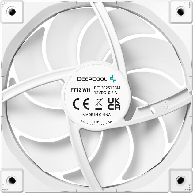 Wentylator DeepCool FT12 120 mm White (R-FT12-BKWPN1-G) - obraz 4