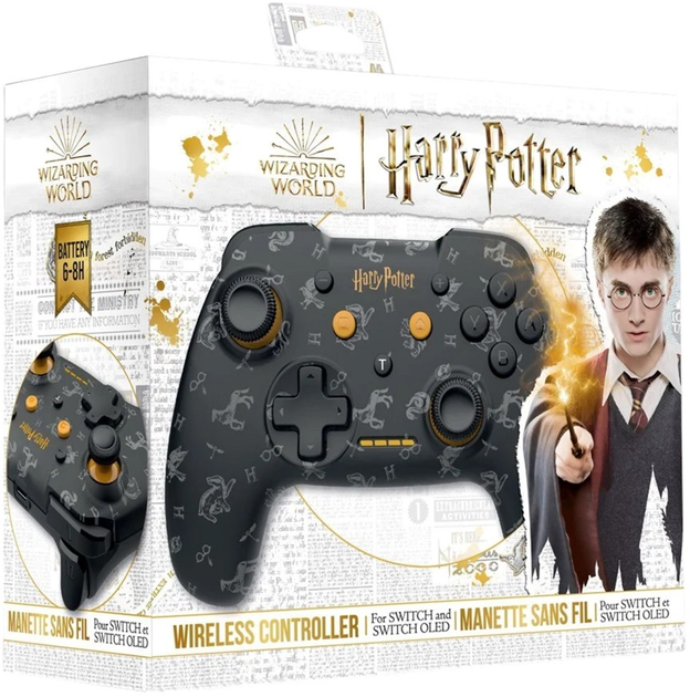 Kontroler Trade Invaders Nintendo Switch Harry Potter Black (3760178625272) - obraz 4