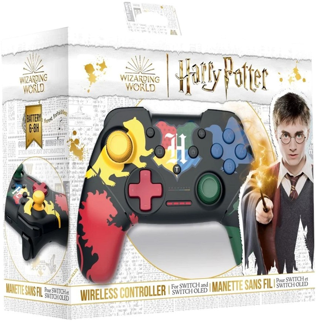 Kontroler Trade Invaders Nintendo Switch Harry Potter 4 Houses (3760178625371) - obraz 4