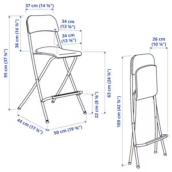 Барный стул FRANKLIN IKEA 504.064.65 - Фото 8 Барный стул FRANKLIN IKEA 504.064.65 - изображение 8