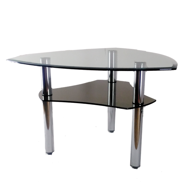Стол журнальный из стекла с фацетом Трио cb-3chr50 (800x800x525) - изображение 2
