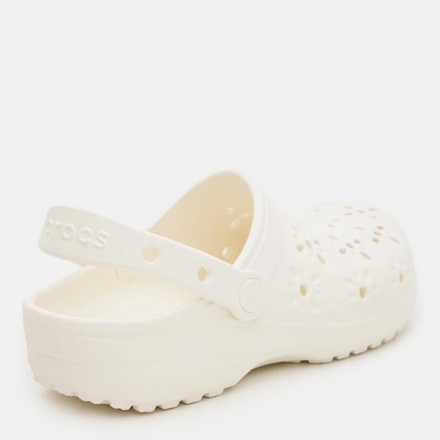 Жіночі крокси Crocs Classic Floral Cut Out Clog 210927-0WV 36-37 (M4/W6) Білі (198445117718) - зображення 5