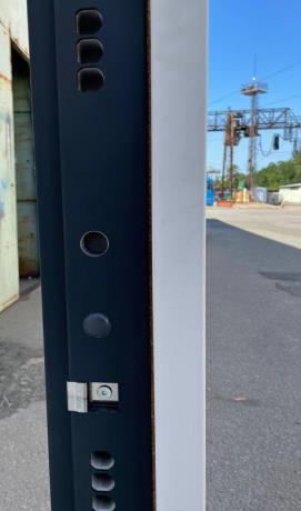 Входные двери Qdoors Бонд 850*2040мм Графит песок краска / вставка Темное дерево внутри Гладь белый - изображение 4