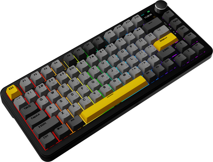 Клавіатура бездротова Ajazz AK820 MAX Magnetic switches Black RGB (AK820MAX-M-BGY) - Фото 4 Клавіатура бездротова Ajazz AK820 MAX Magnetic switches Black RGB (AK820MAX-M-BGY) - зображення 4