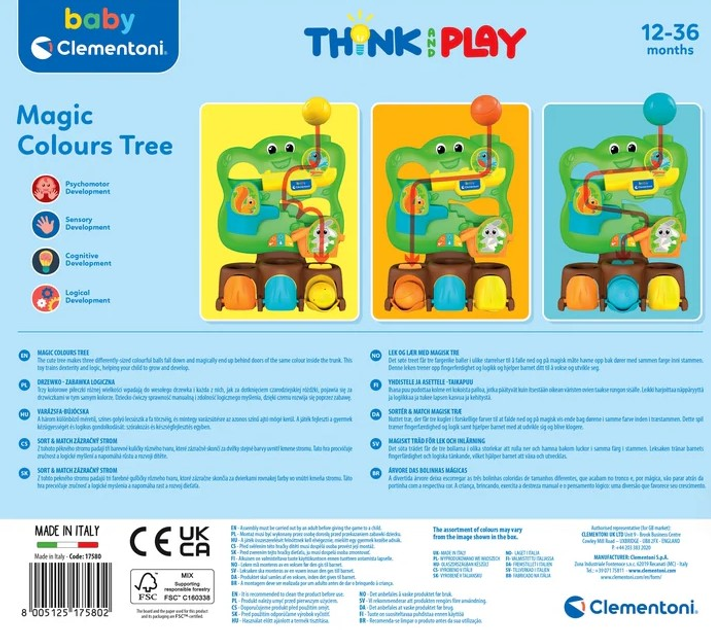 Gra edukacyjna dla niemowląt Clementoni Baby Drzewko 17580 (8005125175802) - obraz 5