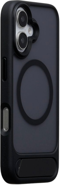Etui Evelatus Rubber Coated MagSafe With Stand Case do Apple iPhone 16 Black (EVEAPP16RMSCB) - obraz 1