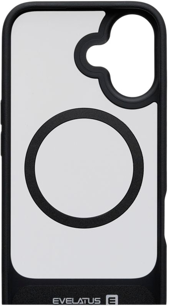 Etui Evelatus Rubber Coated MagSafe With Stand Case do Apple iPhone 16 Black (EVEAPP16RMSCB) - obraz 3