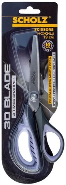 Ножиці Scholz 3D BLADE 19см прогумовані ручки (4207SCH) - изображение 2