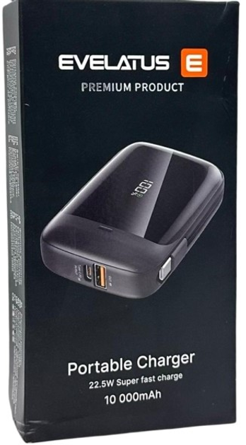 Powerbank Evelatus Fast Charging 22.5W 10000 mAh Black (4752192087548) - obraz 5