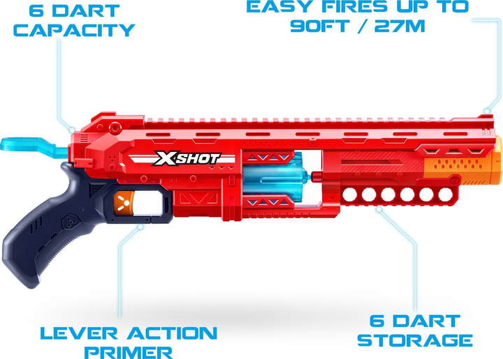 Blaster Zuru X-Shot Excel Caliber 16 rzutek (4894680029347) - obraz 3
