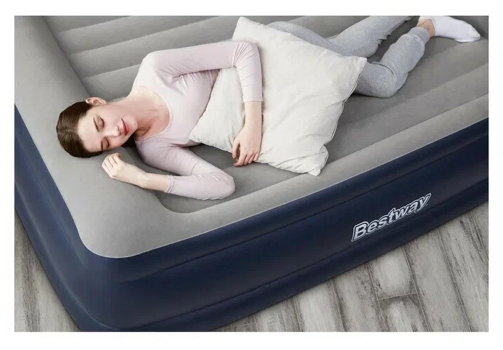 Надувне двомісне ліжко з вбудованим електронасосом Bestway, 193 x 203 x 56 см, (67692) - зображення 6