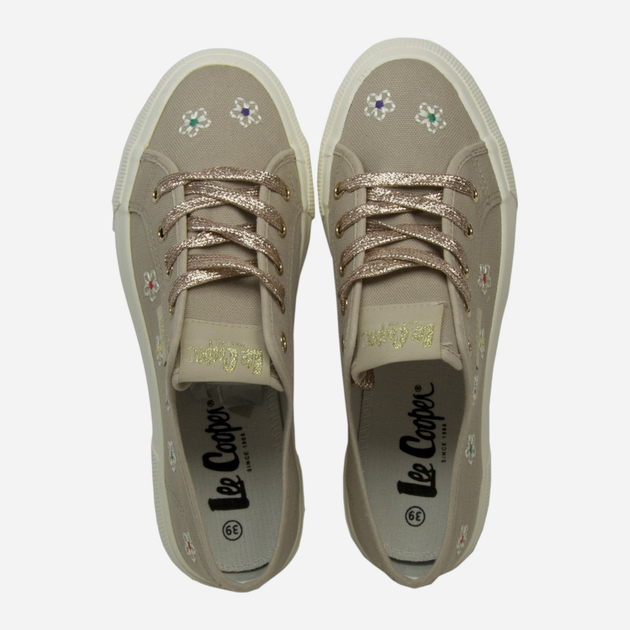 Жіночі кеди низькі Lee Cooper LCW-25-08-3645L 40 26 см Бежеві (5904292187454) - зображення 6