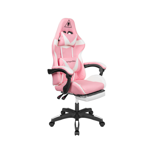 Ігрове Геймерське Крісло Kruger&Matz GX-150 біло-рожевий KM0790-P - изображение 2