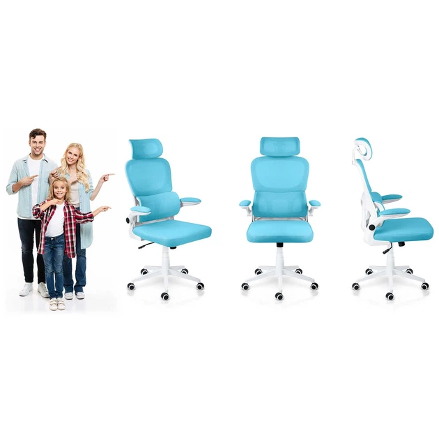 Офісне крісло Sofotel Formax синє з мікросітки - изображение 10