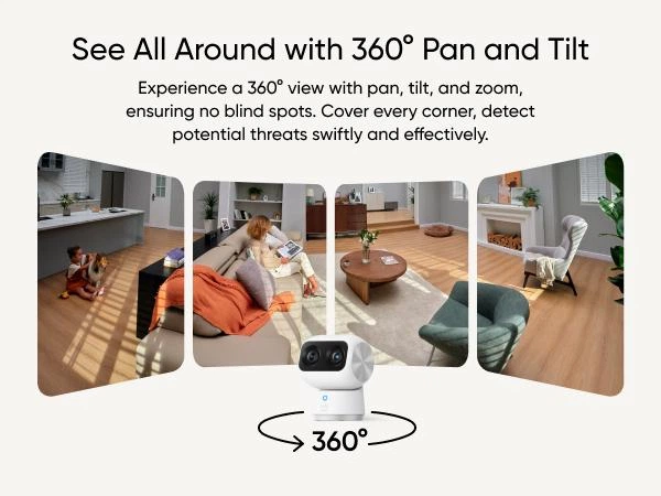 Камера відеоспостереження eufy Security Indoor Cam S350 4K UHD
