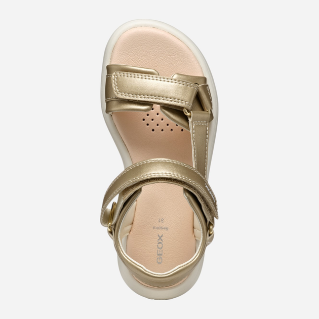 Sandały młodzieżowe dla dziewczynki Geox J Sandal Puffypop Gi J55MSC000BC-C2012 38 Złote (8058192244650) - obraz 8