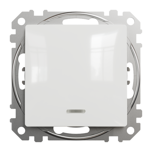Переключатель одноклавишный Schneider Electric Sedna Design с подсветкой белый SDD111106L - Фото 1 Переключатель одноклавишный Schneider Electric Sedna Design с подсветкой белый SDD111106L - изображение 1