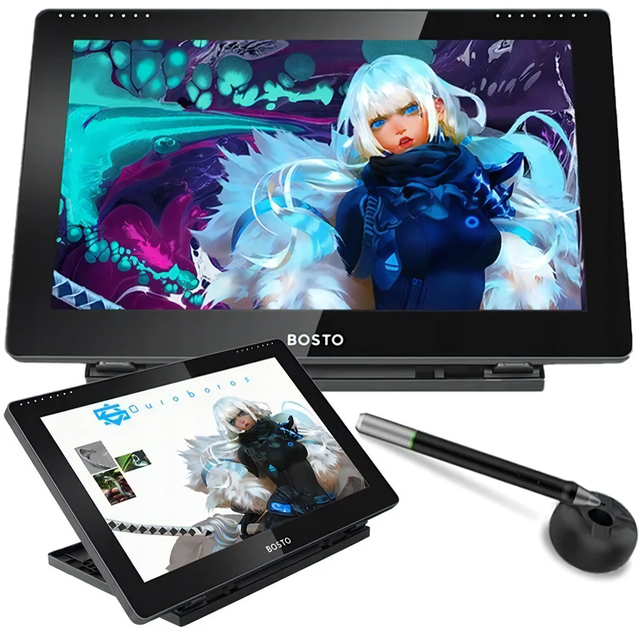 Tablet graficzny Bosto BT-16HDK Black (6972288300155) - obraz 4