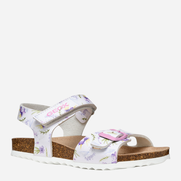 Sandały dziecięce dla dziewczynki Geox J Adriel Girl J028MC00004-C0761 28 Białe (8058192213892) - obraz 2