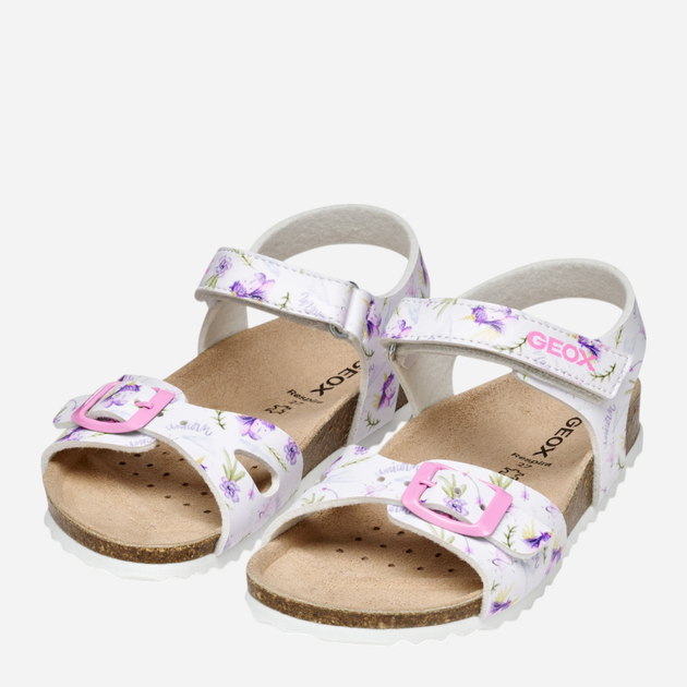 Дитячі сандалії для дівчинки Geox J Adriel Girl J028MC00004-C0761 33 Білі (8058192213946) - зображення 5
