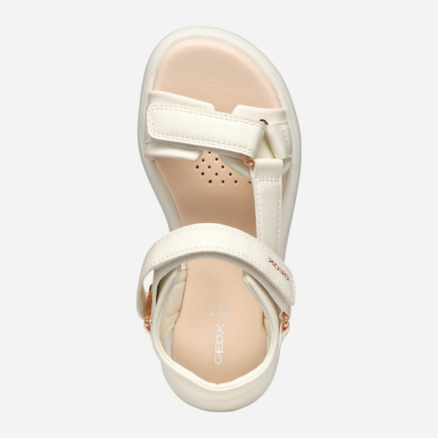 Sandały młodzieżowe dla dziewczynki Geox J Sandal Puffypop Gi J55MSC000BC-C1058 38 Białe (8058192244544) - obraz 8
