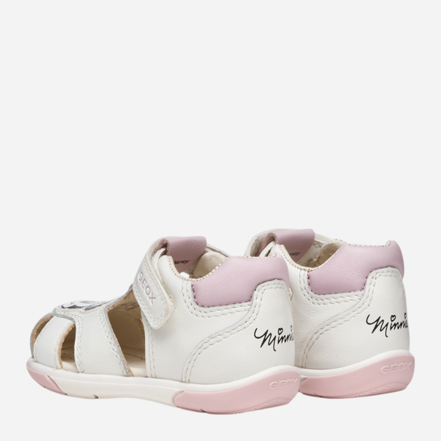 Sandały dziecięce dla dziewczynki skórzane Geox B Sandal Zapito Girl B556FE08554-C0406 25 Białe (8058192265877) - obraz 4
