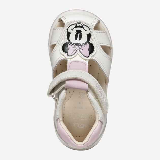 Sandały dziecięce dla dziewczynki skórzane Geox B Sandal Zapito Girl B556FE08554-C0406 25 Białe (8058192265877) - obraz 8