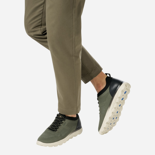 Buty sportowe męskie Geox U Spherica U55BYE0009T-C0450 45 Zielone (8058192164903) - obraz 2