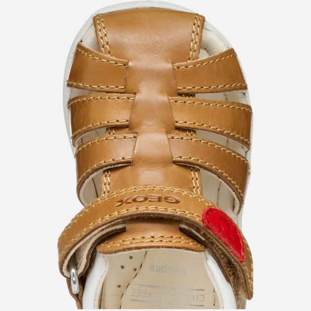 Дитячі шкіряні сандалії для хлопчика Geox B Sandal Macchia Boy B254VA0CL54-CT61Z 22 Коричневі (8058192180071) - зображення 10