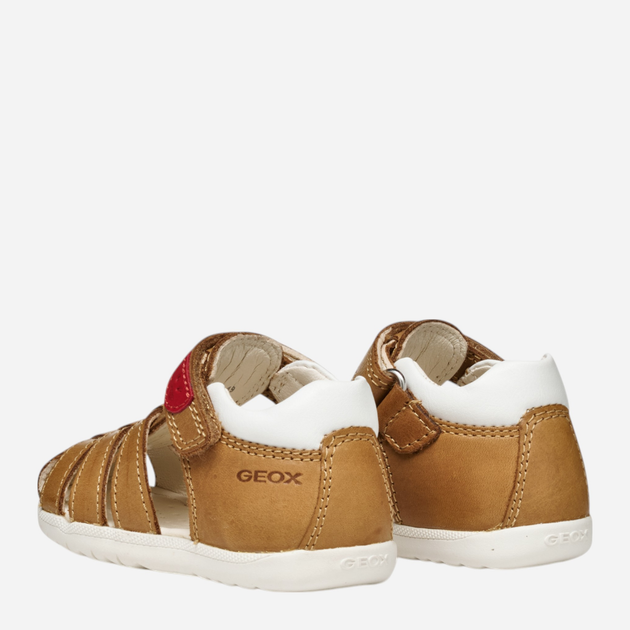 Sandały chłopięce skórzane Geox B Sandal Macchia Boy B254VA0CL54-CT61Z 26 Brązowe (8058192180118) - obraz 4