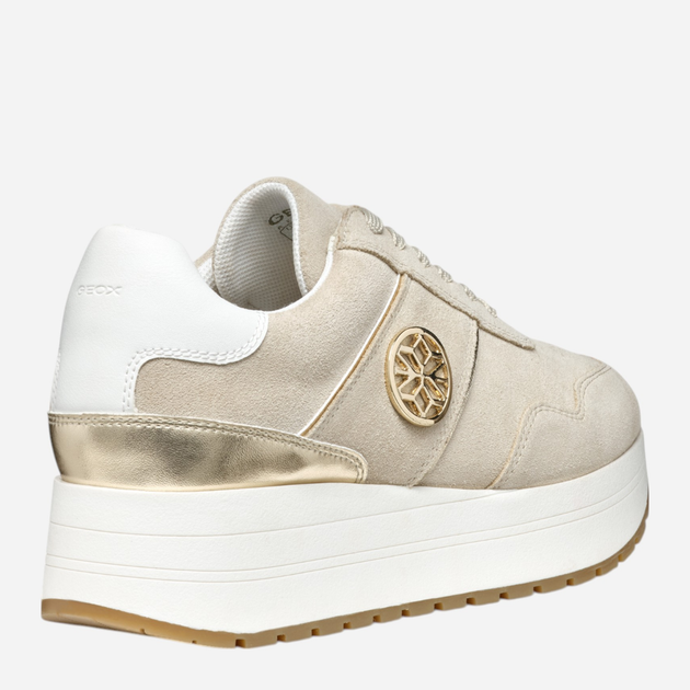 Sneakersy damskie Geox D New Kency D55MZA022BN-CH62L 38 Beżowe (8058192162688) - obraz 5