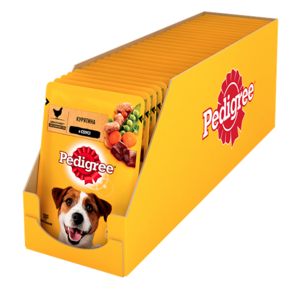 Влажный корм для собак Pedigree с курицей и овощами в соусе 100 г 167238 - Фото 2 Влажный корм для собак Pedigree с курицей и овощами в соусе 100 г 167238 - изображение 2